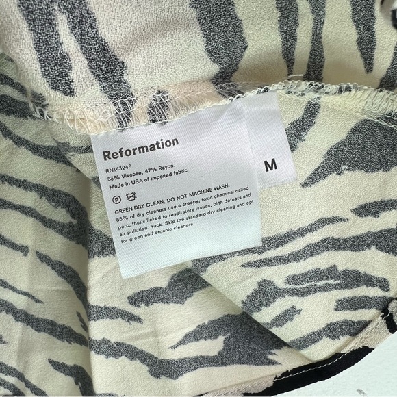 Reformation zebra print makati tie shoulder tank - Picture 4 of 4